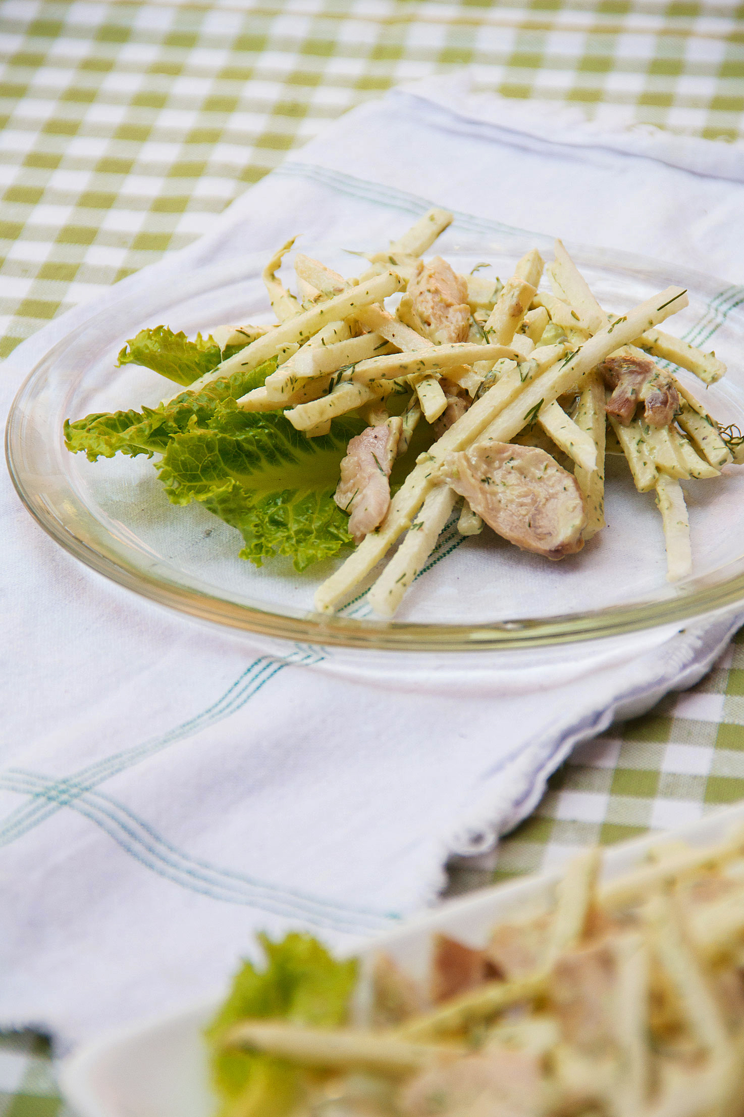 Chicken Jicama Salad with Green Goddess Dressing