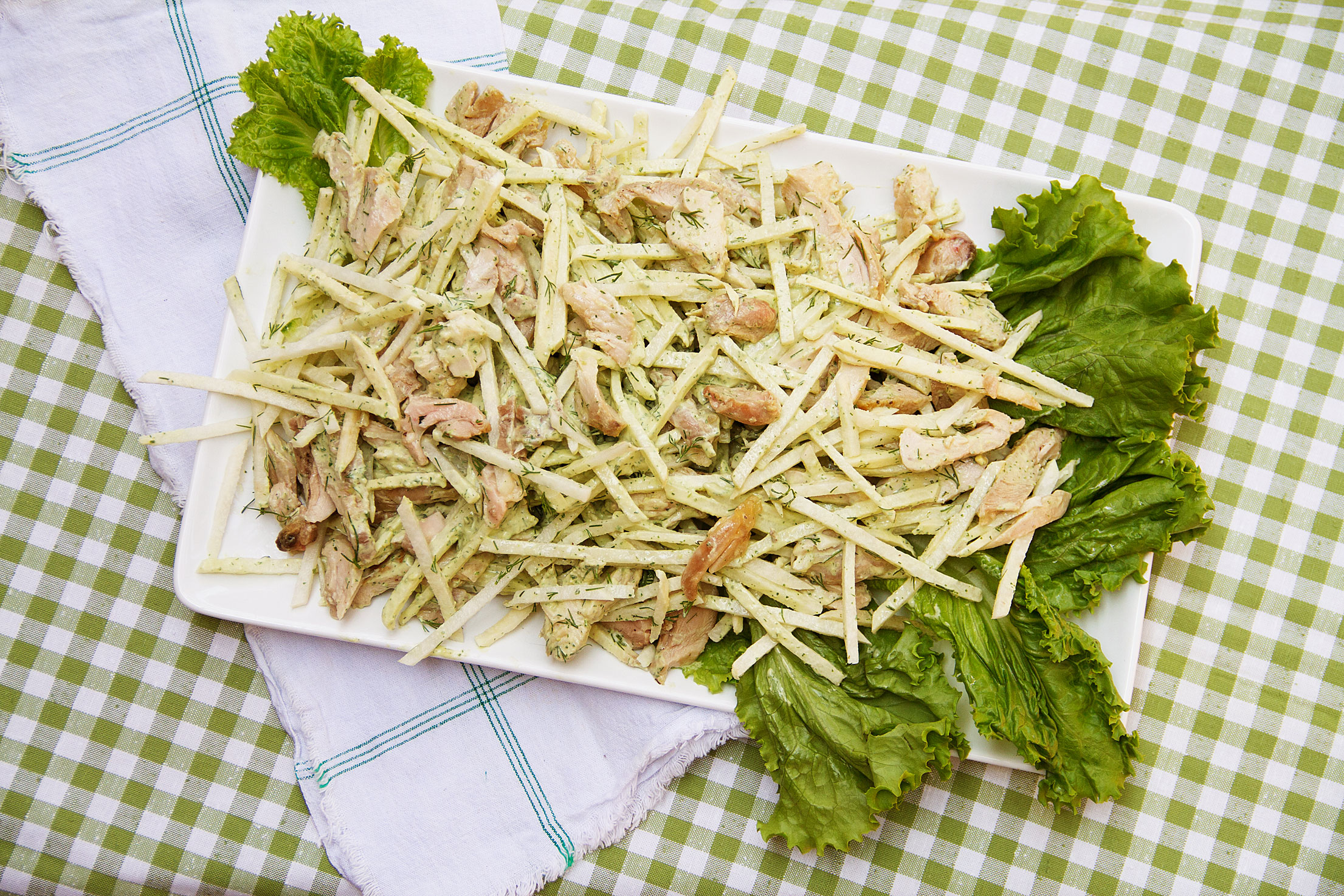 Chicken and Jicama Salad with Green Goddess Dressing