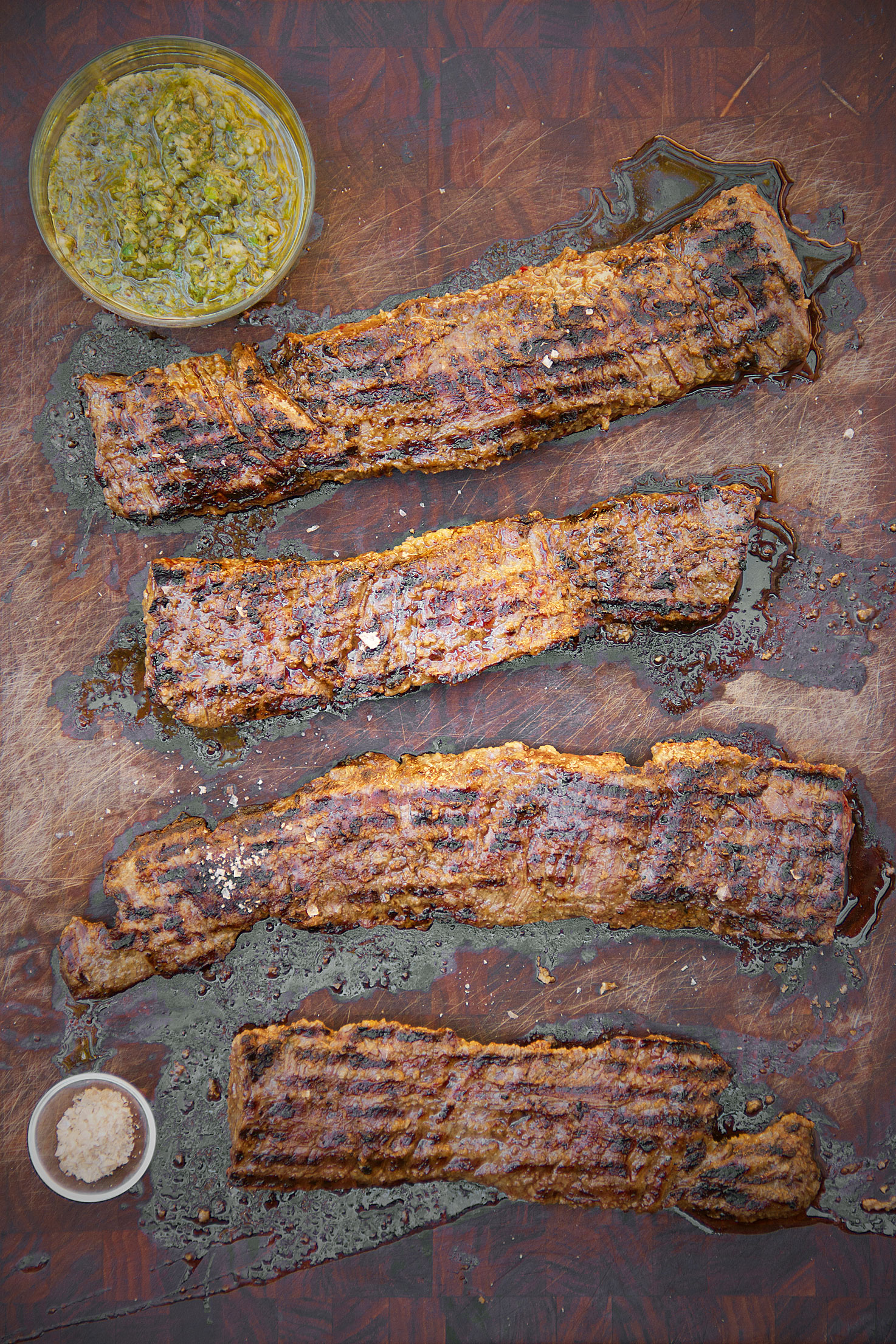 Grilled Skirt Steak with Onion Marinade