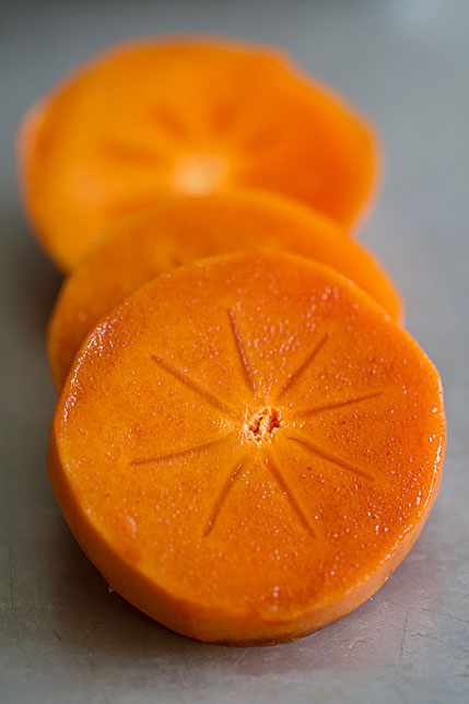 persimmon slices