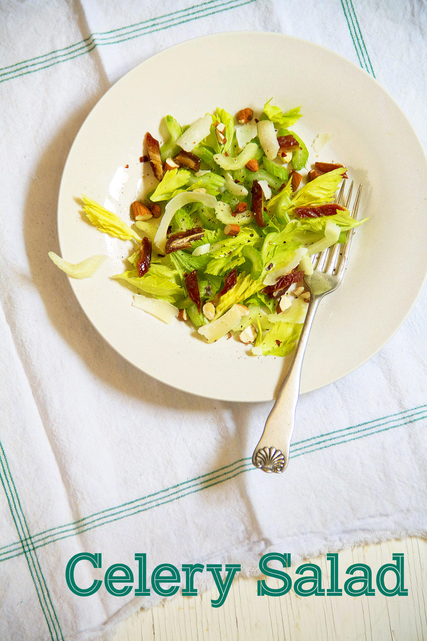 Celery Salad with Parmesan and Dates