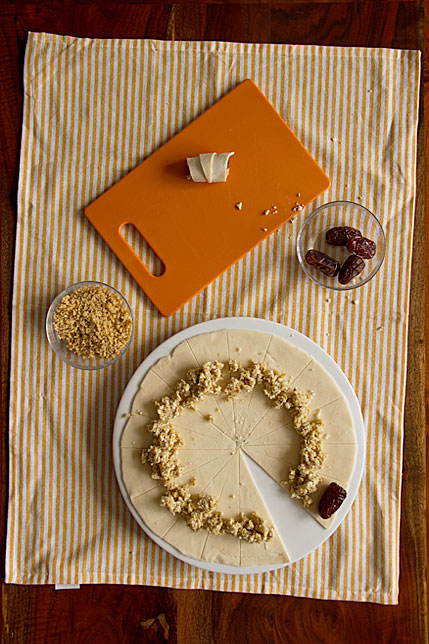 Savory Rugelach with Blue Cheese, Dates, and Walnuts