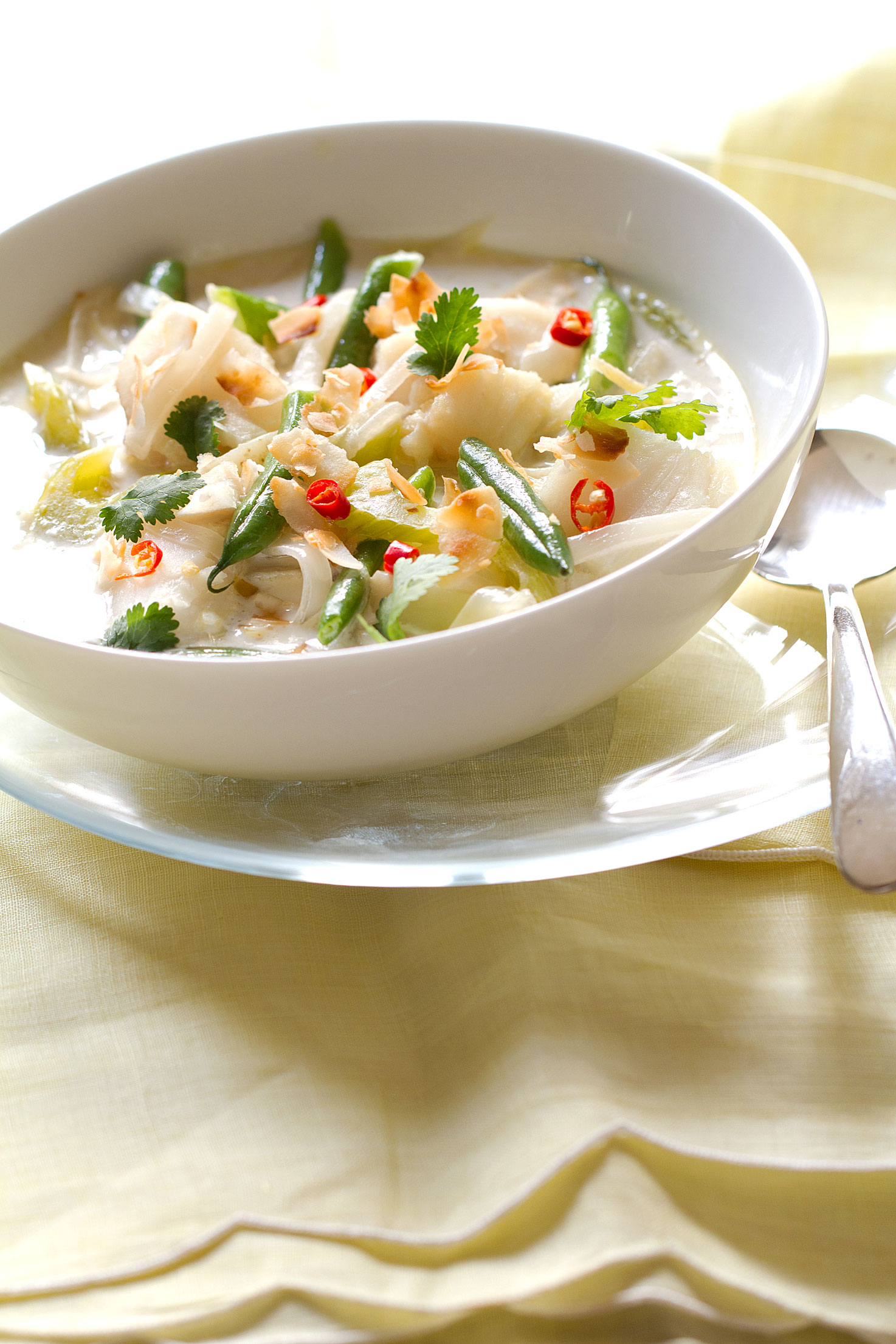 Coconut and Asian-Spiced Fish Chowder