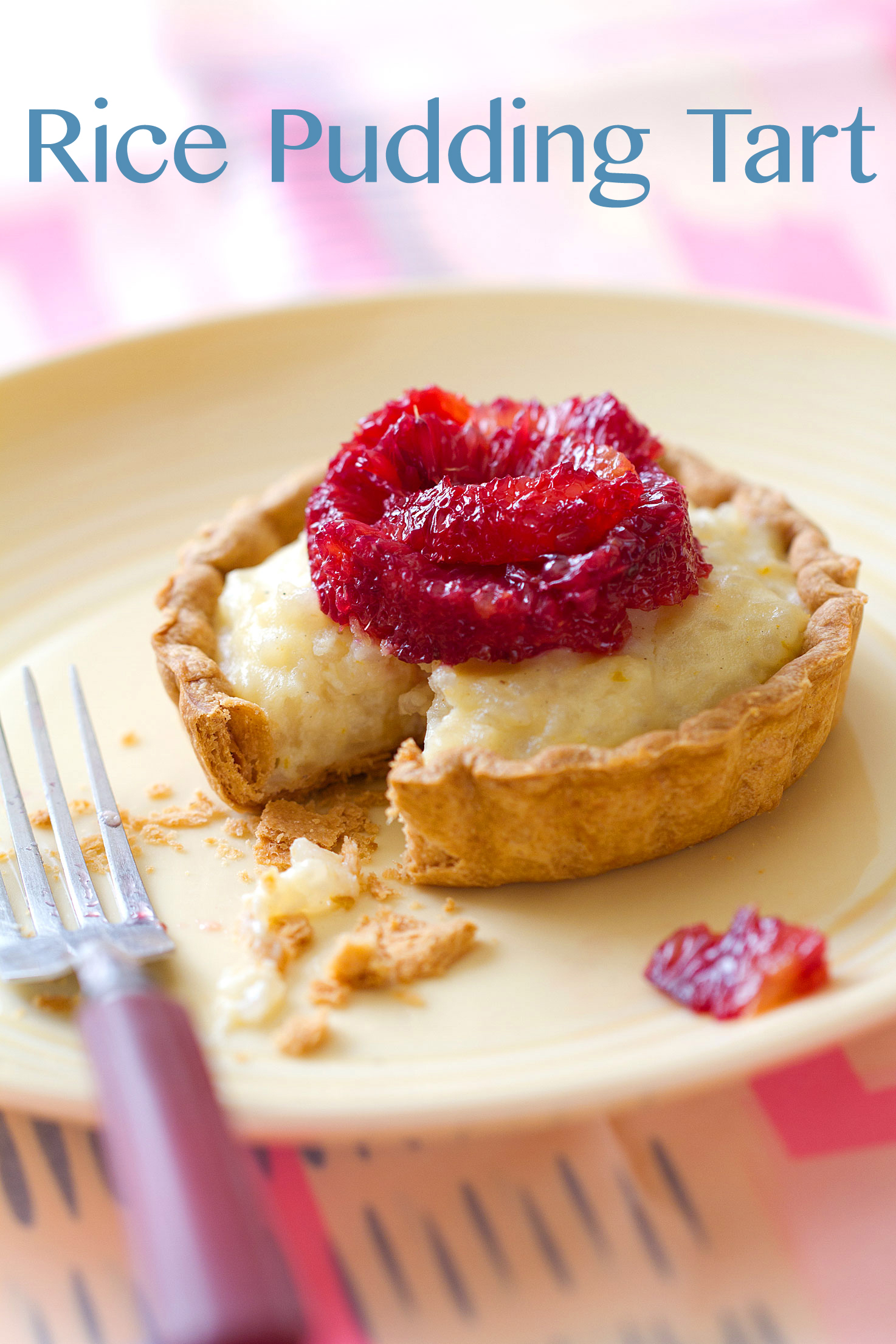 Rice Pudding Tarts with Cardamon and Blood Oranges