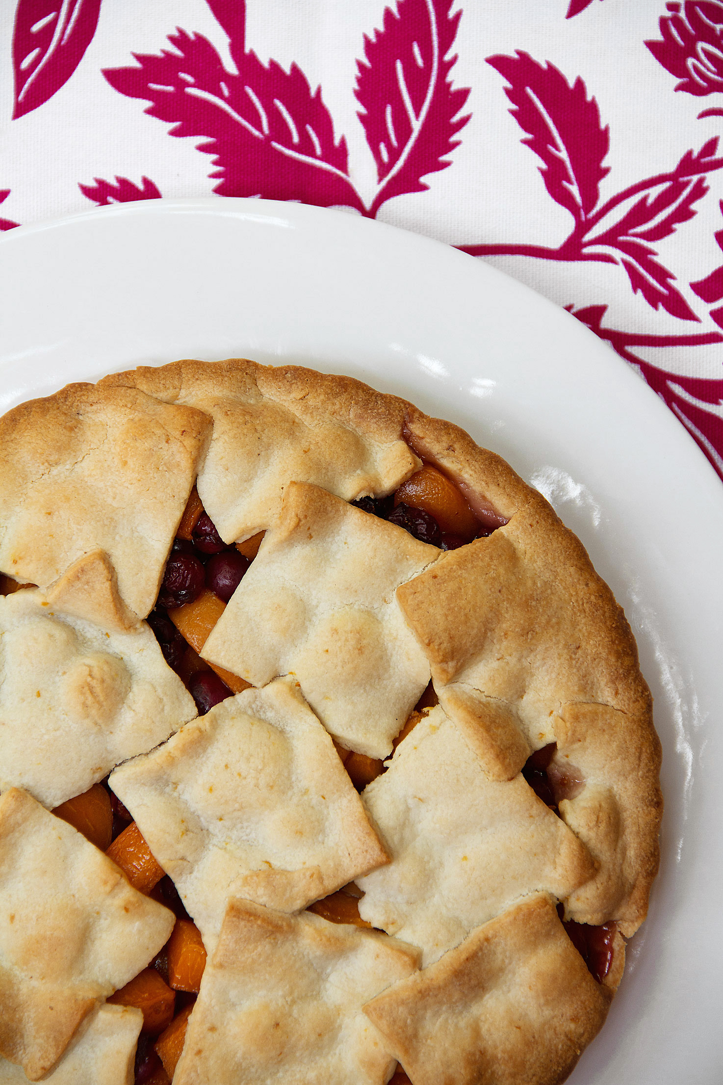 Sour Cherry and Apricot Tart made with Pasta Frolla (Italian Sweet Pastry Dough)