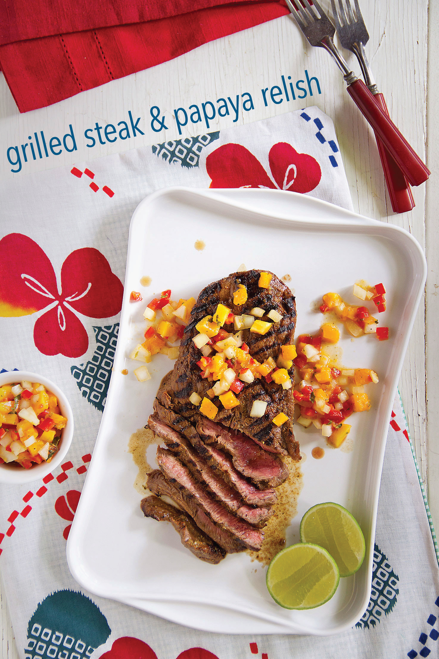 Grilled Steak and Papaya