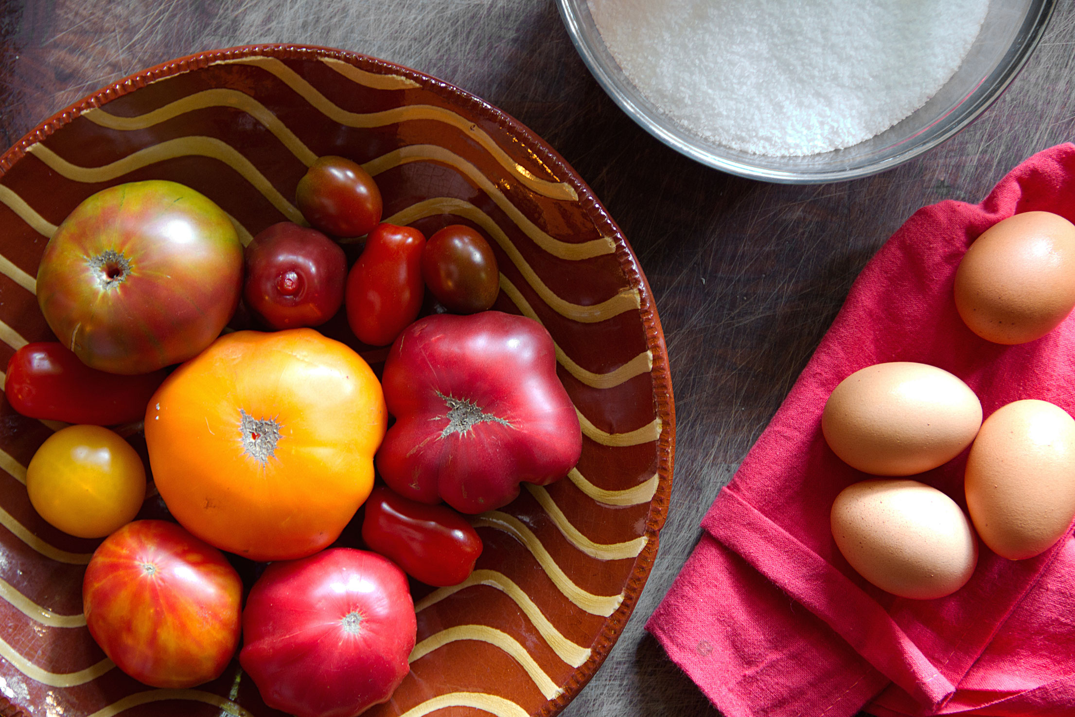 Salt-Crusted Tomatoes and Anchovies