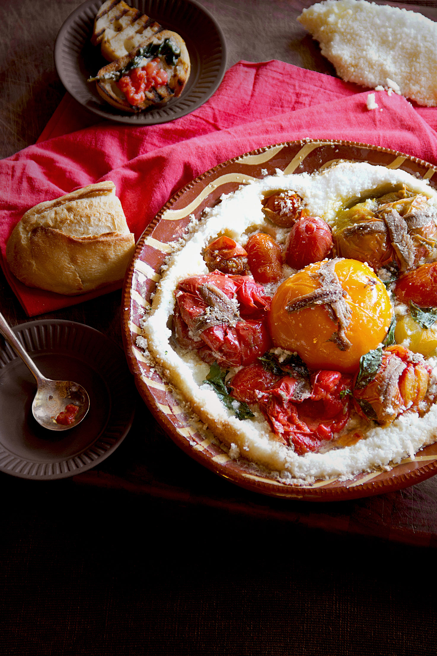 Tomatoes and Anchovies Roasted in a Salt Crust