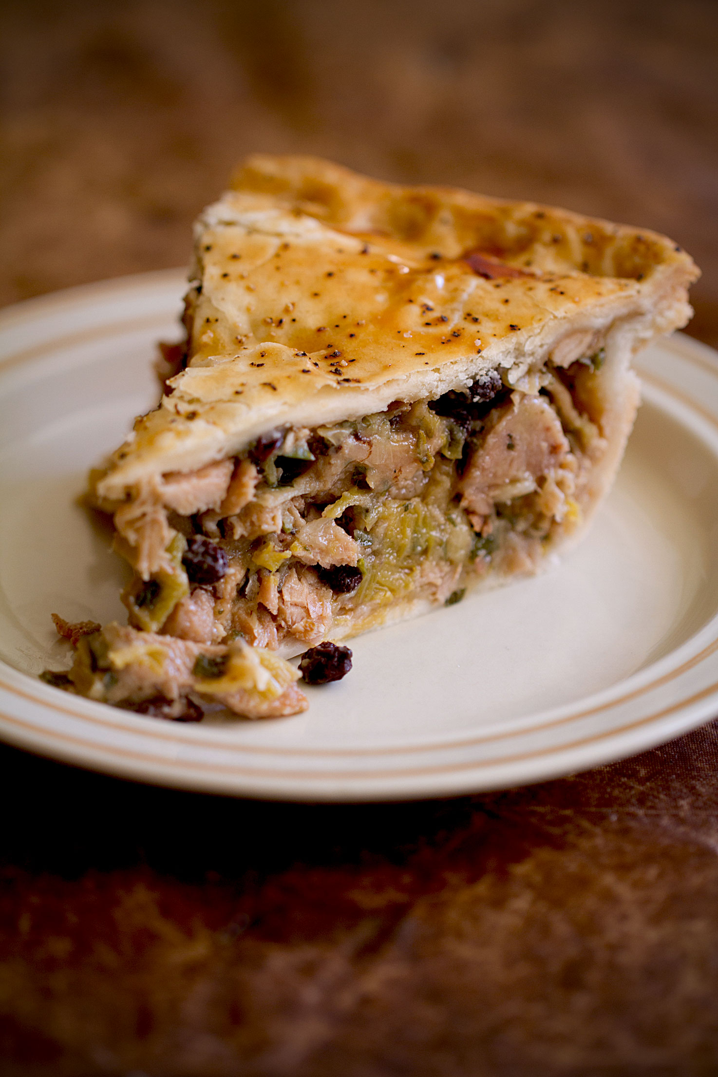 Chicken and Leek Pie with Currants and Balsamic