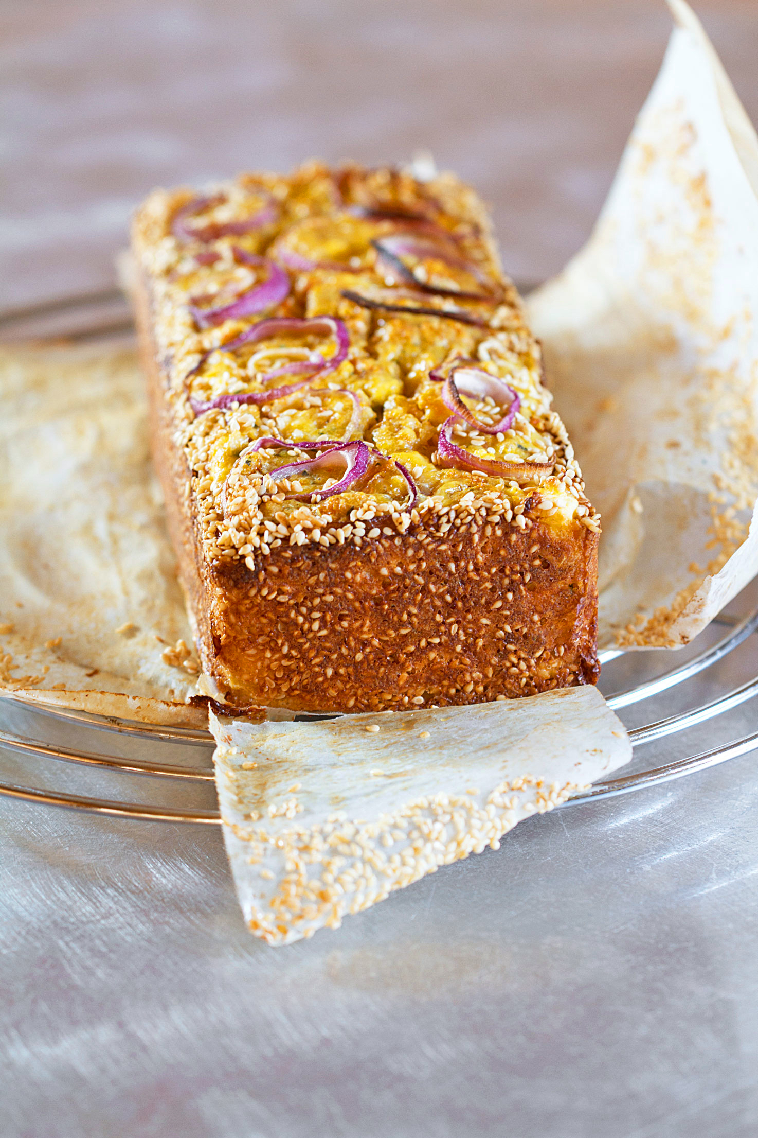 Savory Carrot Cake with Feta and Cumin