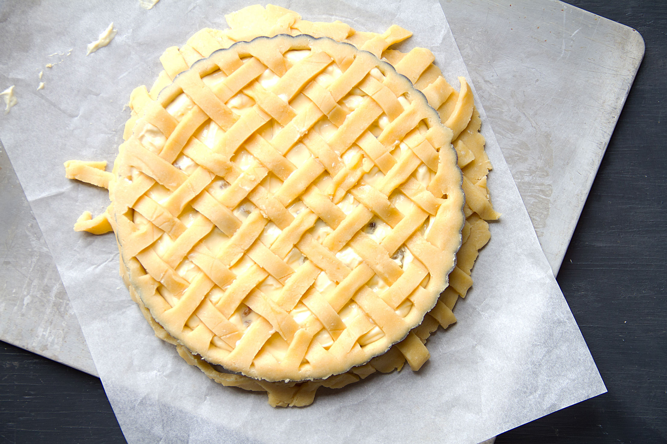 Raisin-Ricotta Crostata