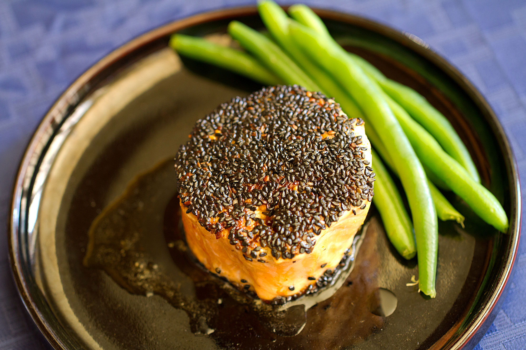 Sesame Salmon Roll in Memory of My Father