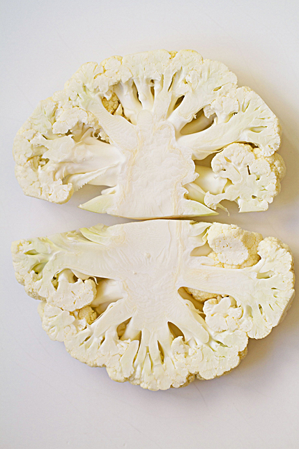 cauliflower steak slices