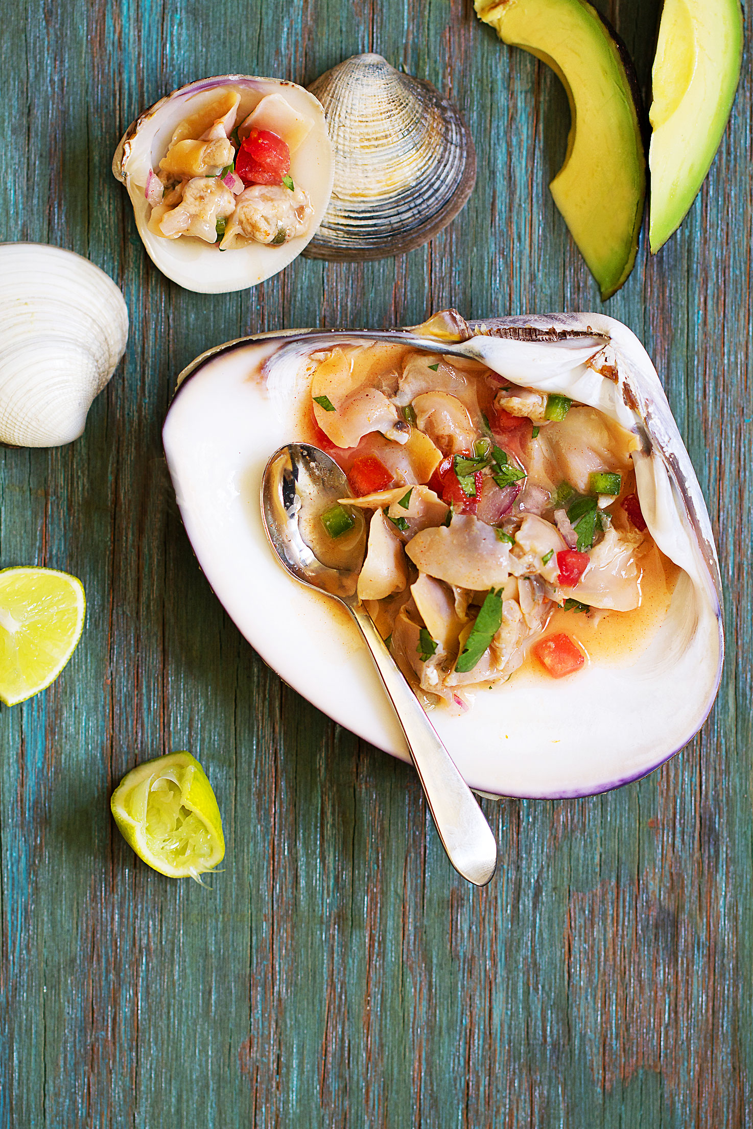 Clam Ceviche on the Half Shell