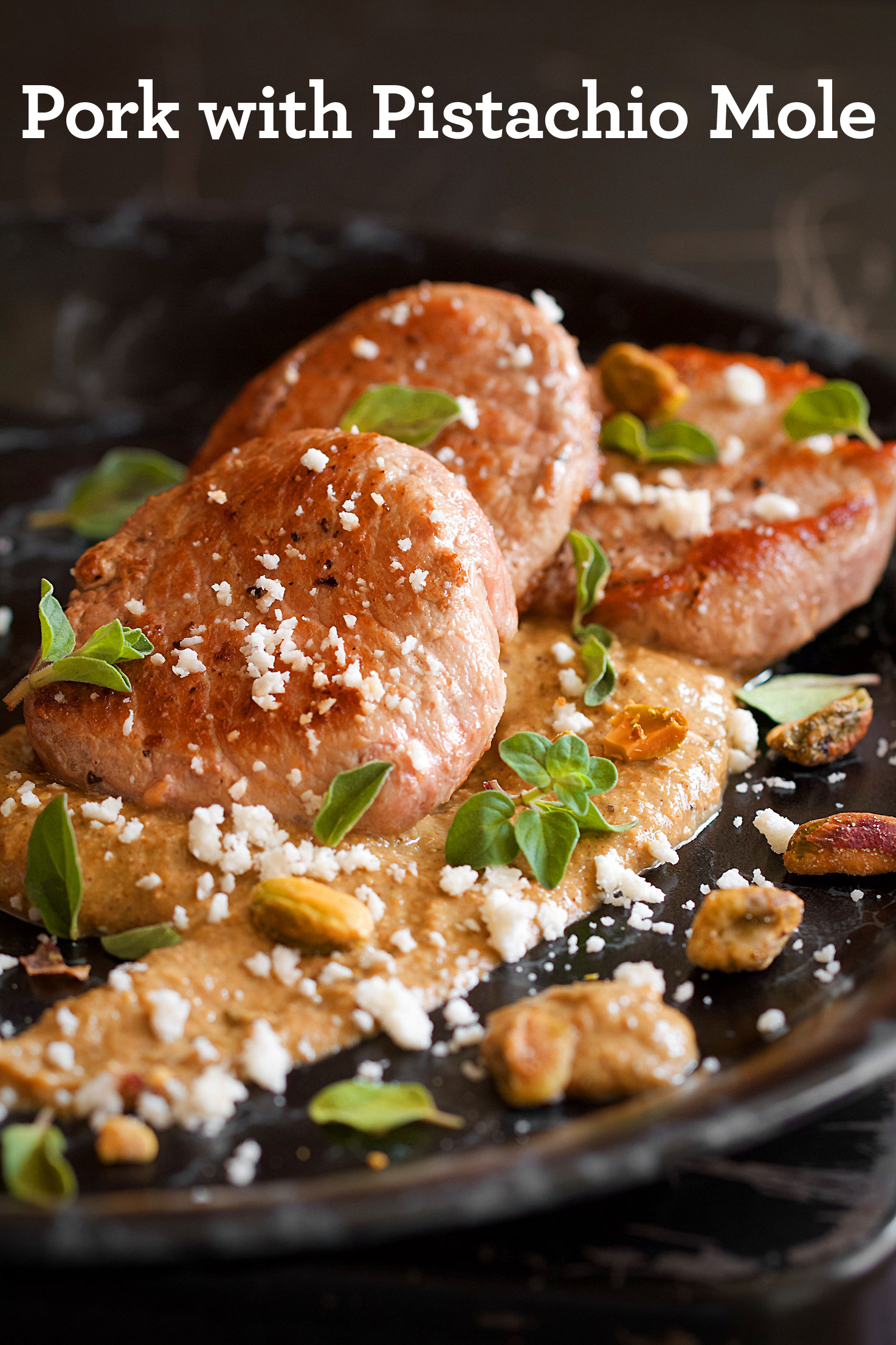 Pan-Seared Pork Medallions with Pistachio Mole