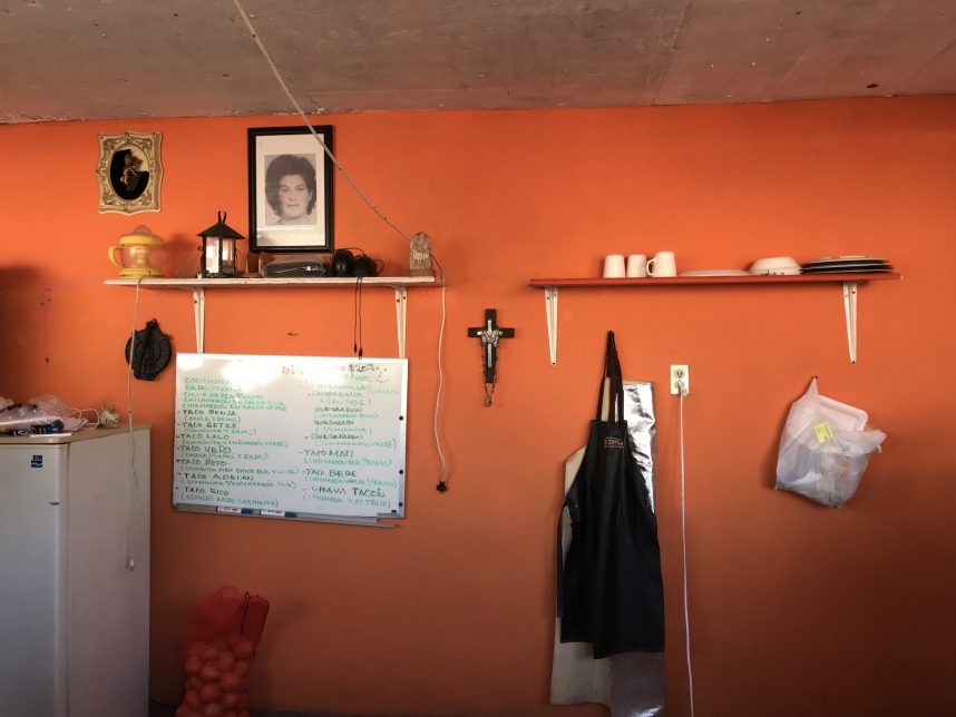 Interior kitchen of Tacos De Guisados Dizoyla in Loreto, Mexico