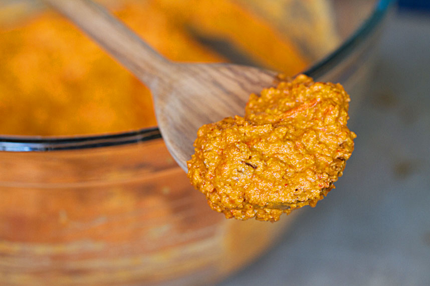 The filling for Carrot Muhammara Hand Pies