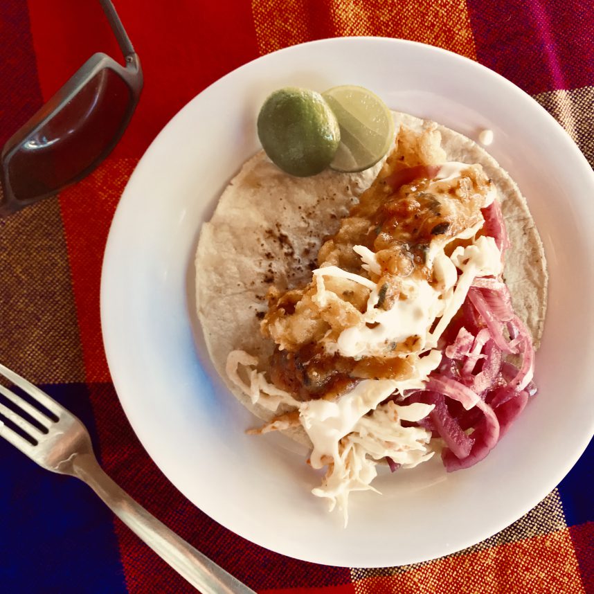 Fish Taco from Tacos y Mariscos Vayeyo’s in Loreto, Mexico