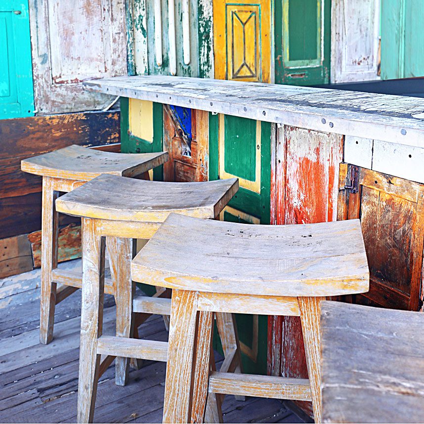 Colorful bar scene, Mexico