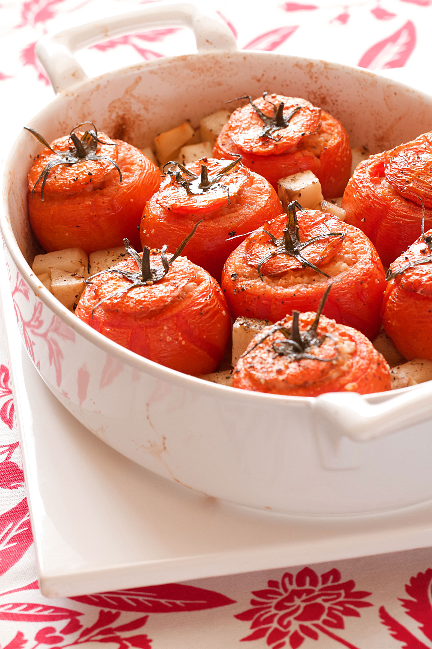 Baked Tomatoes Stuffed with Rice (Roman Style)