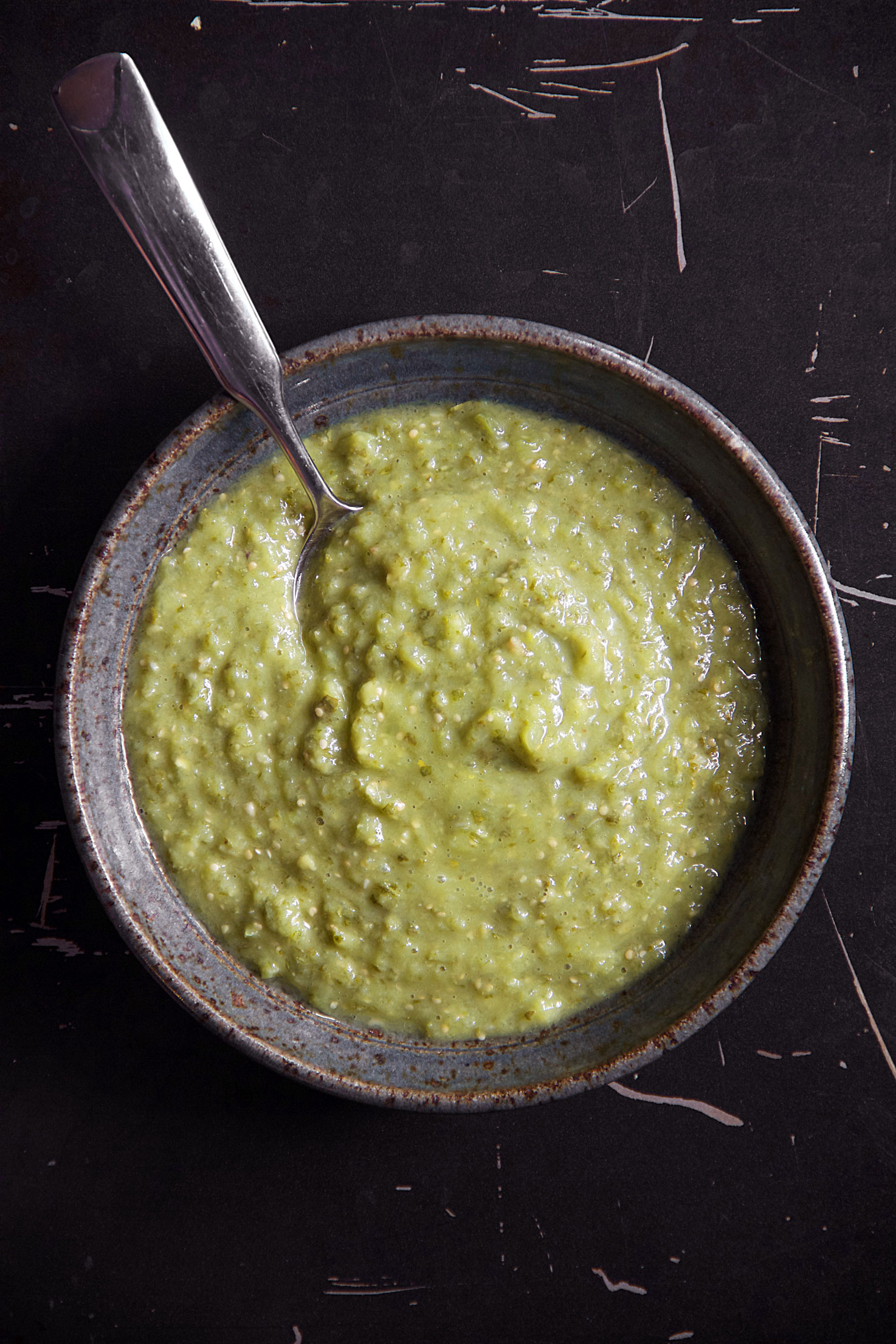 Raw Tomatillo and Avocado Salsa