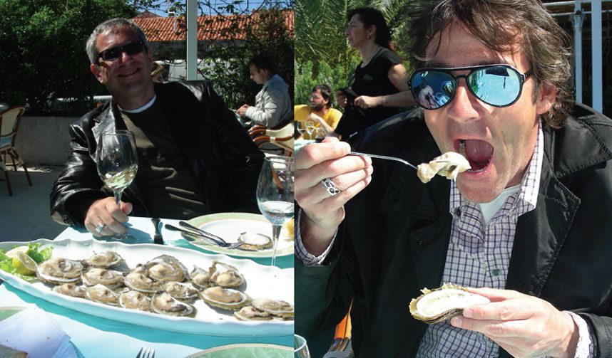 Sippity Sup (Greg Henry) eating oysters in Croatia