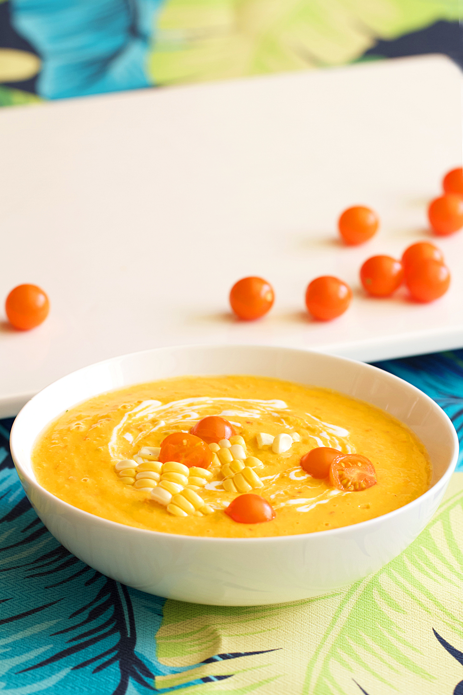 Chilled Tomato and Corn Soup