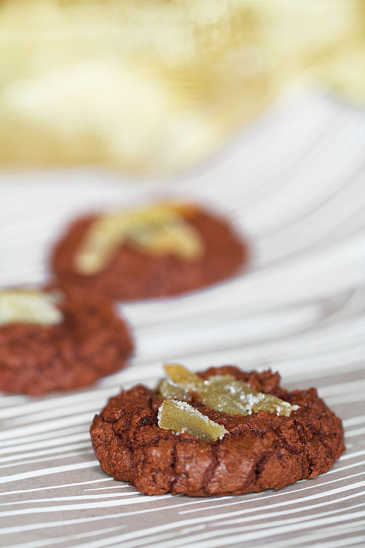 Chocolate-Ginger Crinkle Cookies