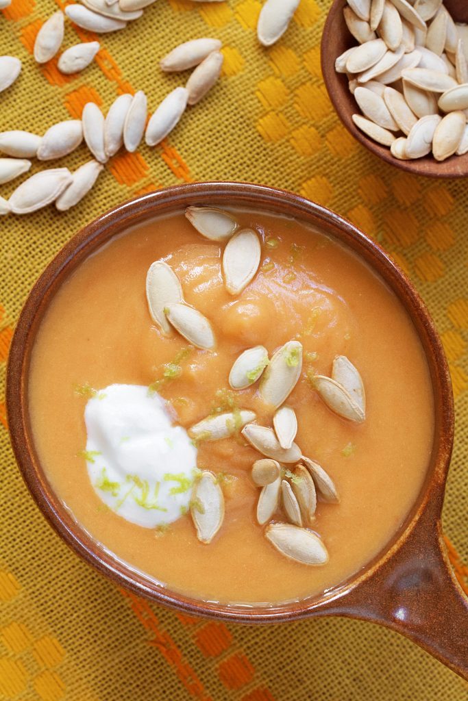 Carrot and Squash Soup with Ginger and Lemongrass