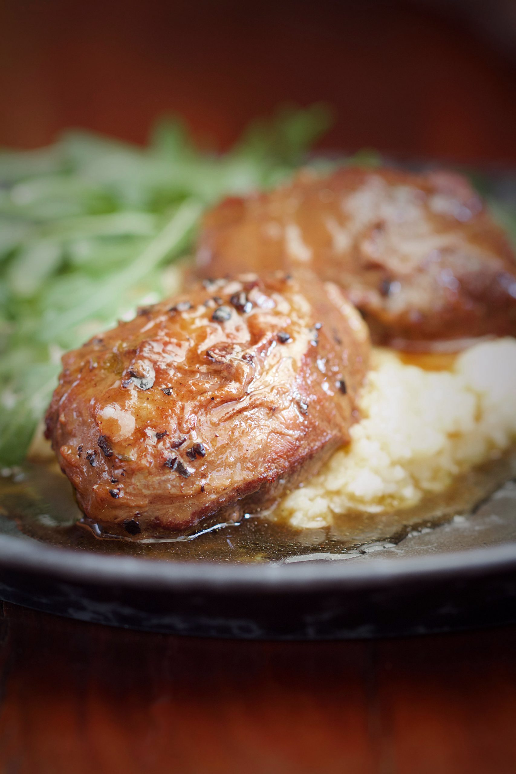 Juniper and Ginger Beer Slow-Braised Pork Cheeks