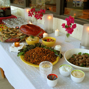 palm springs three-way appetizer table