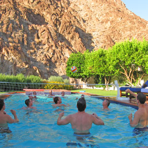 volleyball in the pool at la quinta