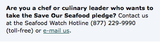 take the seafood watch pledge