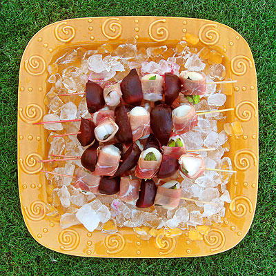 scallop and beet kabobs