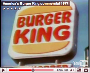 Burger King Comercial 1977