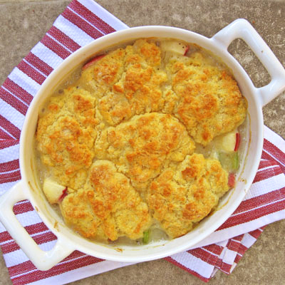 Turkey Pot Pie with cheddar