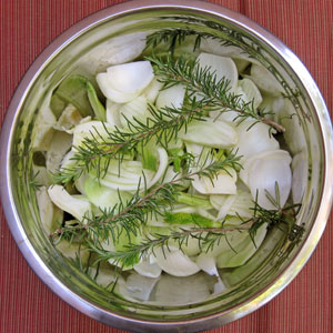 fennel soup prep