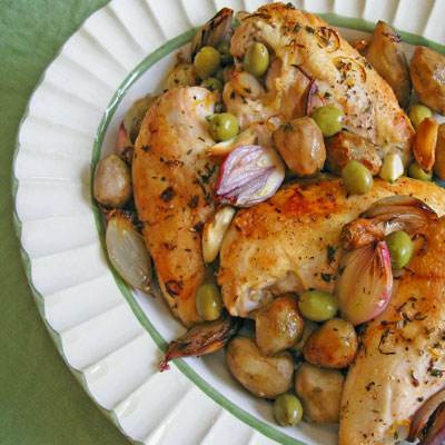 Roasted Chicken Breasts & Jerusalem Artichokes