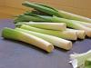 trimmed leeks