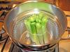 steaming leeks