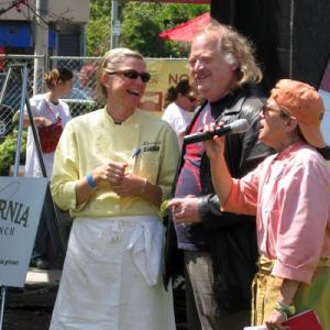 Chefs Mary Sue Milliken and Susan Feniger with Writer Jonathan Gold 