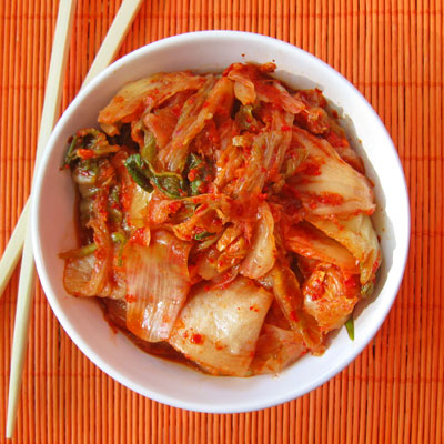 kimchi in a bowl