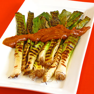 grilled leeks