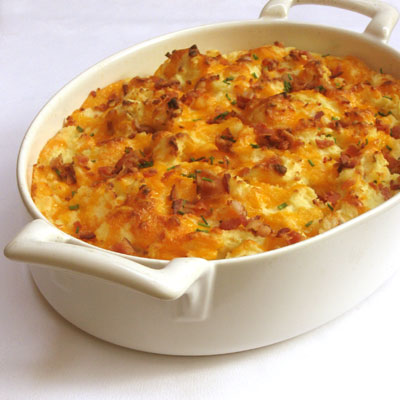 bacon cheddar baked mashed potatoes