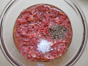 pate meat and spices