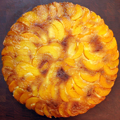 really big peach upside down cake