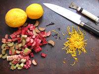 orange scented rhubarb compote ingredients