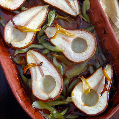 roasted pears