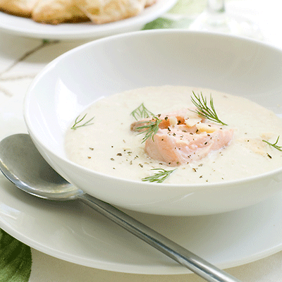 Creamy Salsify Soup with Salmon - SippitySup