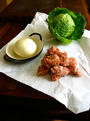 ingredients for baked cabbage